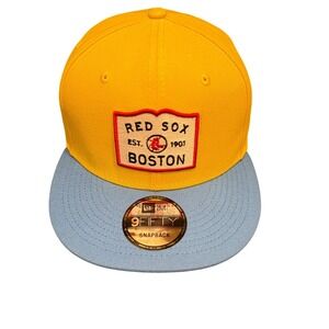 New Era Boston Red Sox Yellow and Light Blue Snapback Hat